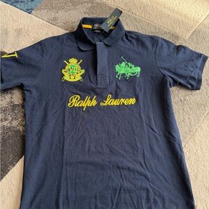 Ralph Lauren Polo in Navy with Green and Yellow Accents